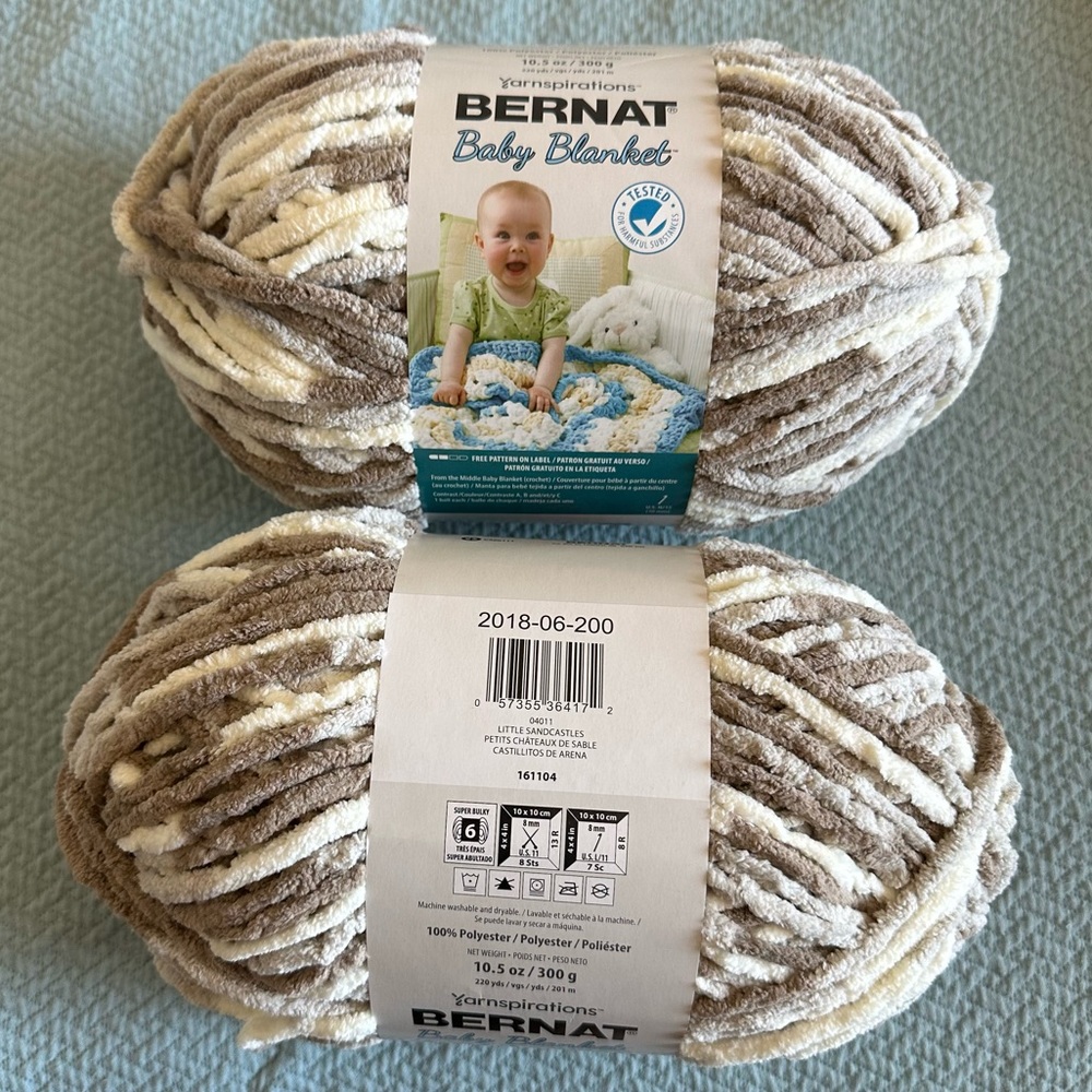 Bernat Baby Blanket Yarn Little Sandcastles Colorway